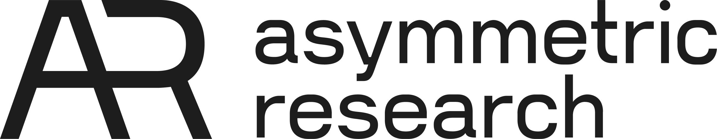 Asymmetric Research logo, black